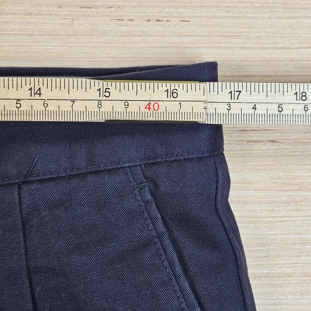 Dockers True Chino Mens 33x32 Navy Blue D4 Relaxed Fit Pleated Pants NEW